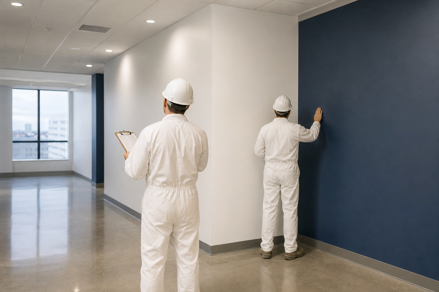 Commercial painting crew performing substrate preparation in Winnipeg